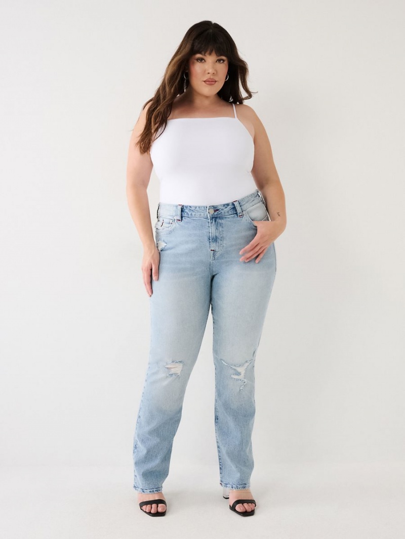 Mimosa W Destroy True Religion Plus Becca Bootcut Jeans | 3019-DWJTO