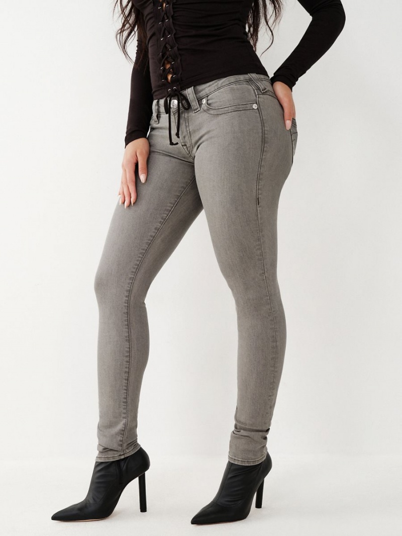 Morning Grey Fog True Religion Stella Low Rise Skinny Jeans | 1529-DSBKW