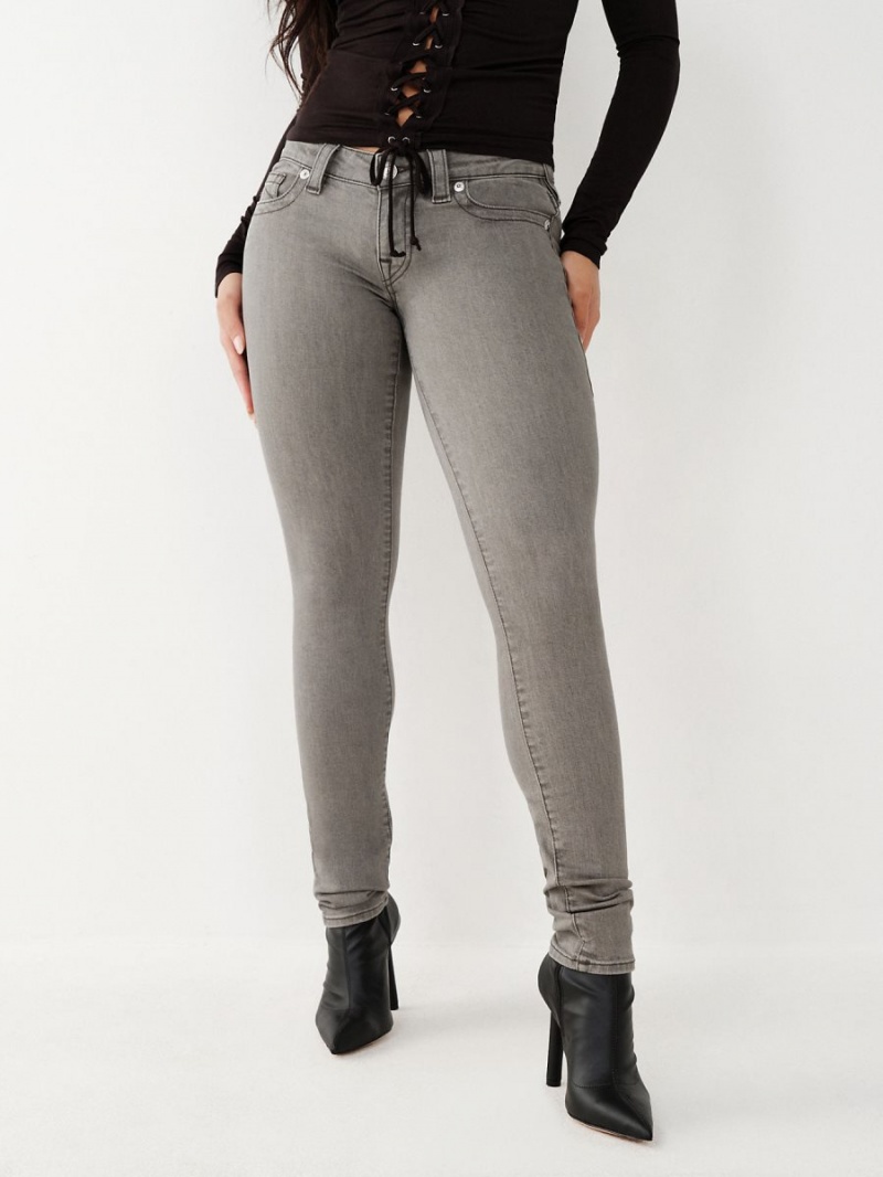 Morning Grey Fog True Religion Stella Low Rise Skinny Jeans | 1529-DSBKW