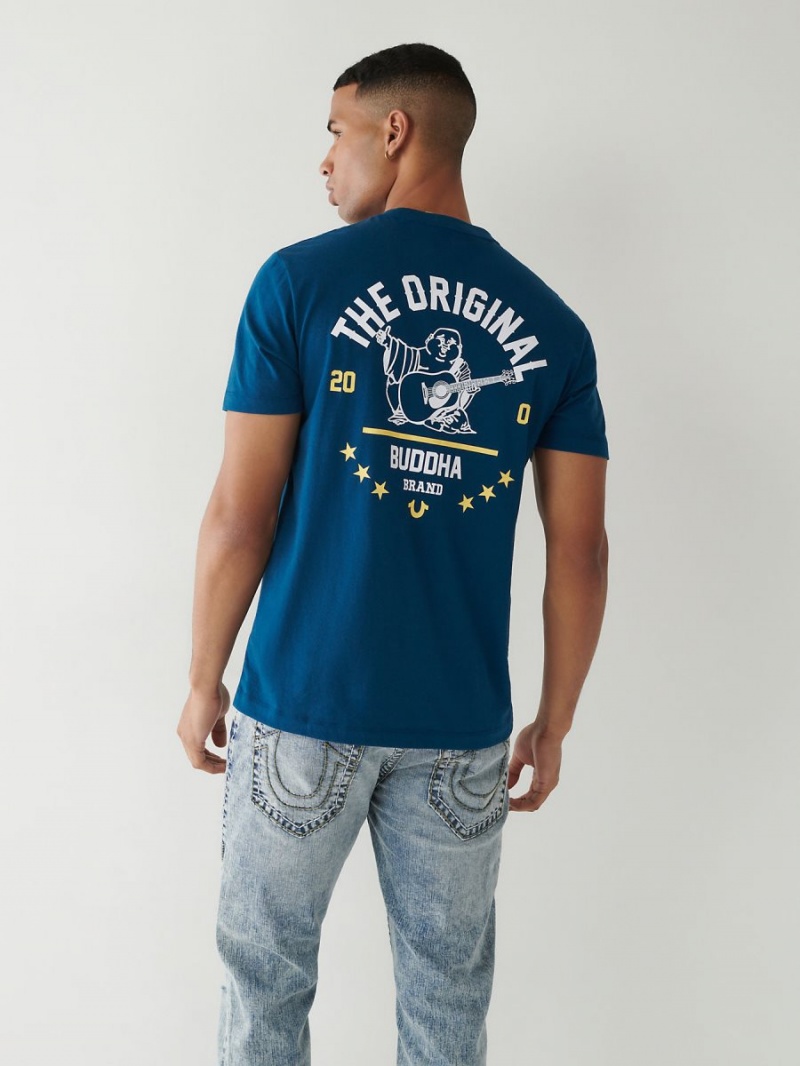 Navy/Navy True Religion Buddha Logo T Shirts | 2357-TOZDF