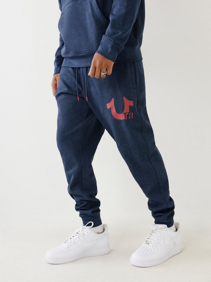 Navy/Red True Religion Horseshoe Logo Jogger | 5219-KEDTG