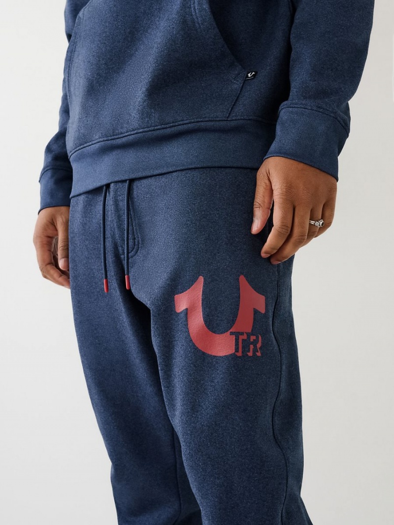 Navy/Red True Religion Horseshoe Logo Jogger | 5219-KEDTG