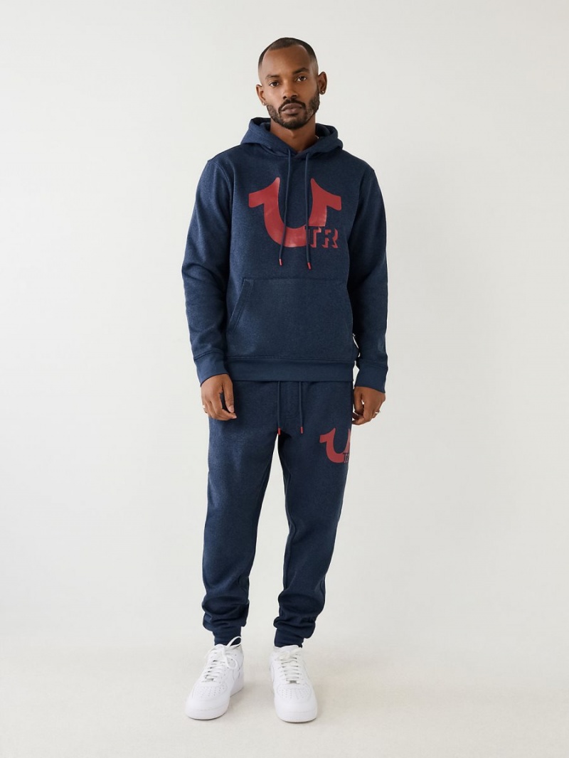 Navy/Red True Religion Horseshoe Logo Jogger | 5684-NGQTM