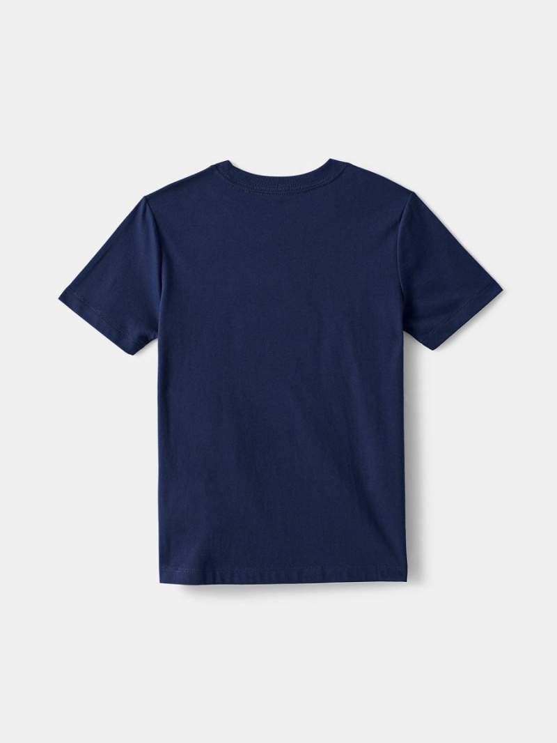 Navy/Sapphire True Religion Boys Buddha T Shirts | 0582-EDZUB