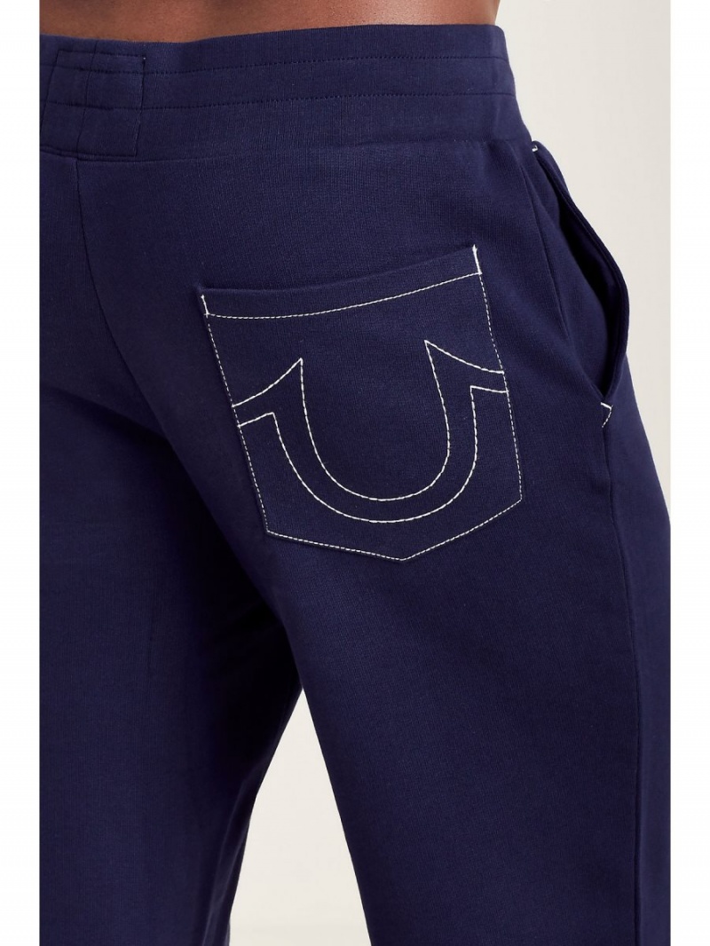 Navy True Religion Classic Logo Jogger | 3756-SLTVR