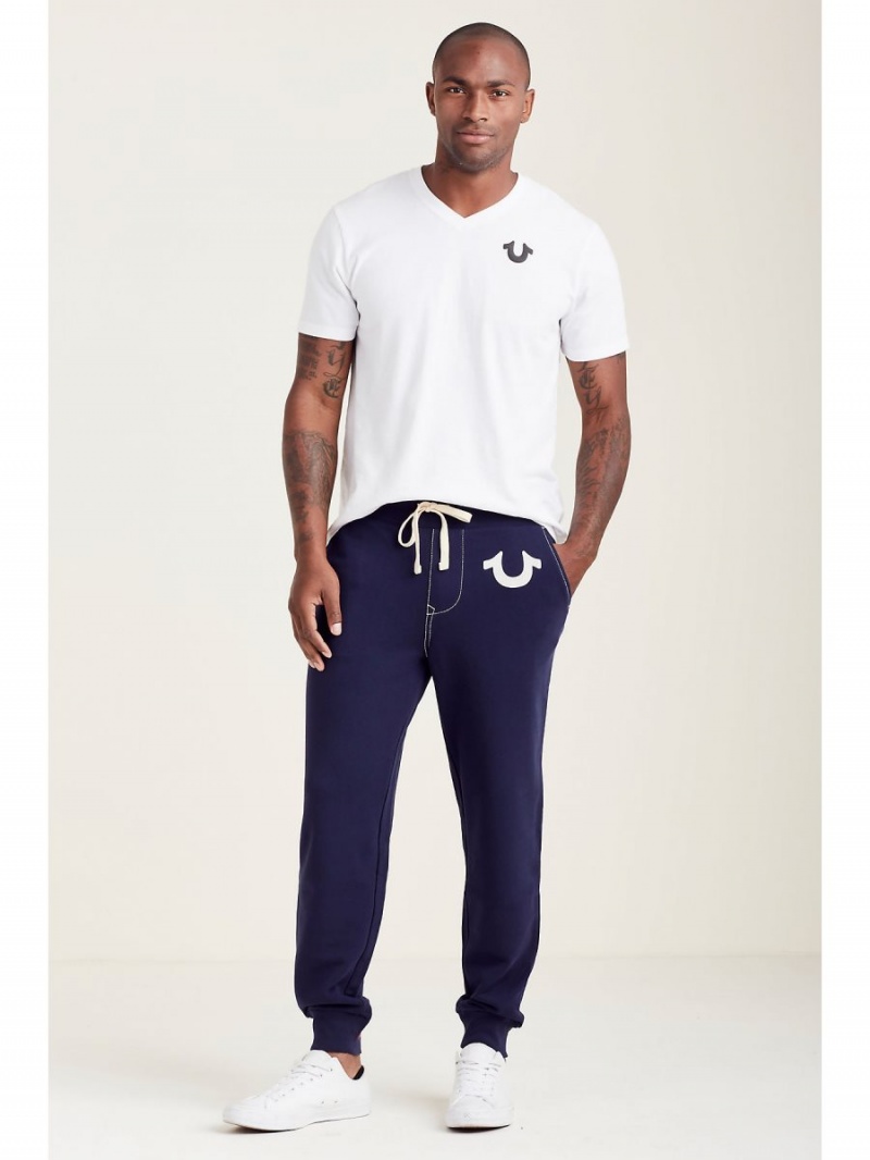 Navy True Religion Classic Logo Jogger | 6314-NOGTU