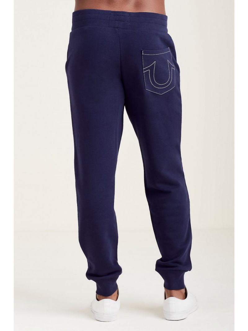 Navy True Religion Classic Logo Jogger | 6314-NOGTU