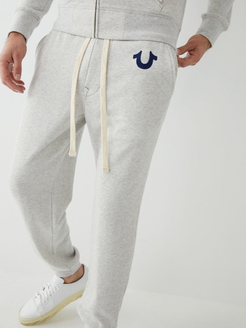 Oatmeal True Religion Classic Logo Jogger | 1307-VMKSY