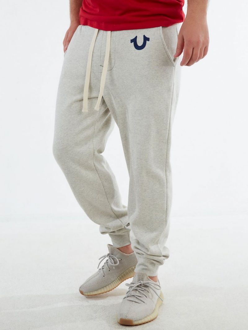 Oatmeal True Religion Logo Jogger | 0187-EGCVY