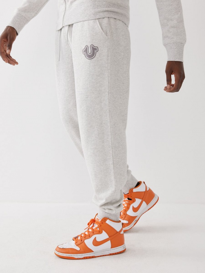 Oatmeal True Religion Logo Jogger | 5496-ICVMW