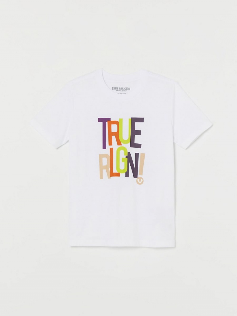 Optic White True Religion Girls T Shirts | 0359-TINSX