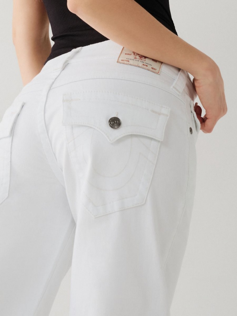 Optic White True Religion Ricki Relaxed Jeans | 0689-SAWJX