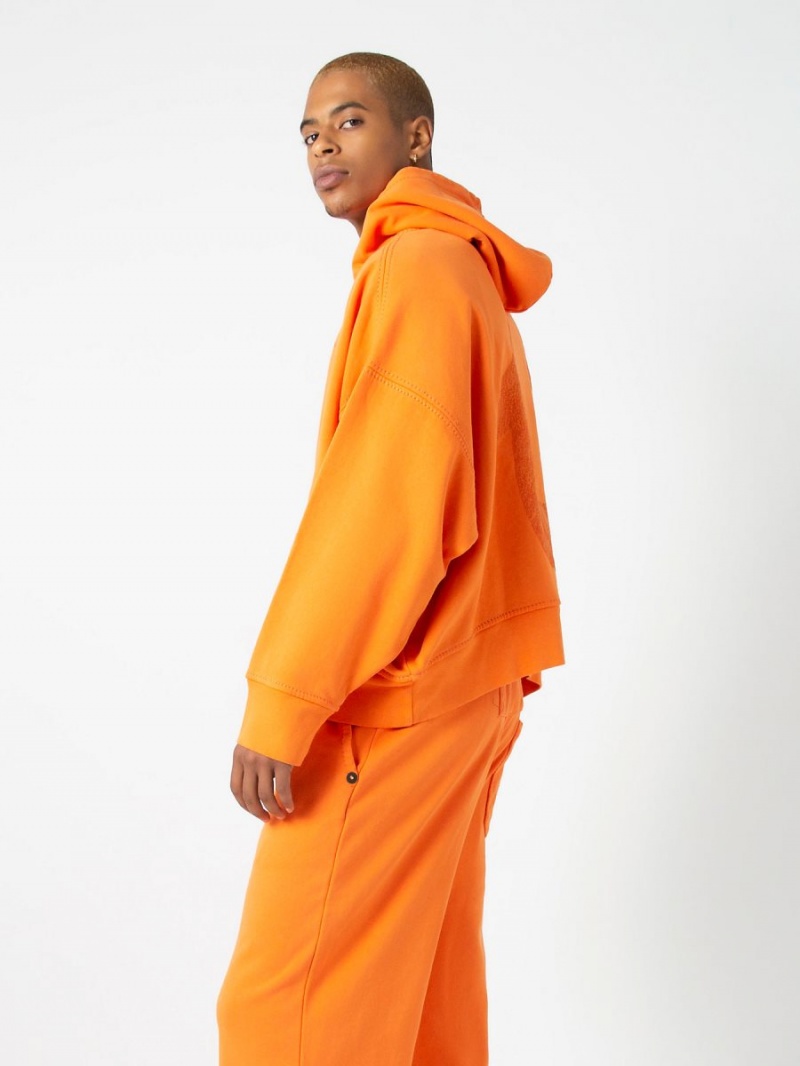 Orange True Religion Sebastien Ami X Logo Hoodie | 2659-SHDCN