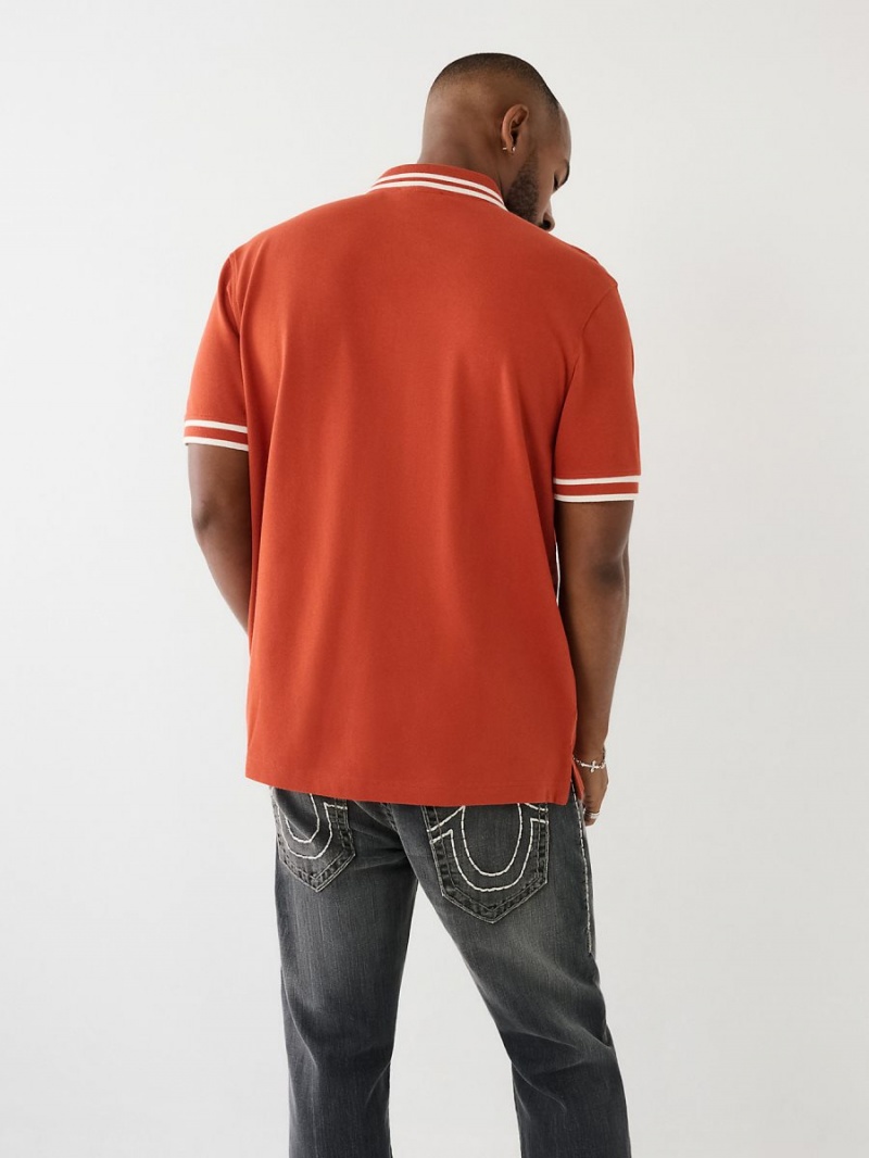 PICANTE True Religion Logo Polo Shirts | 6795-YGIKL