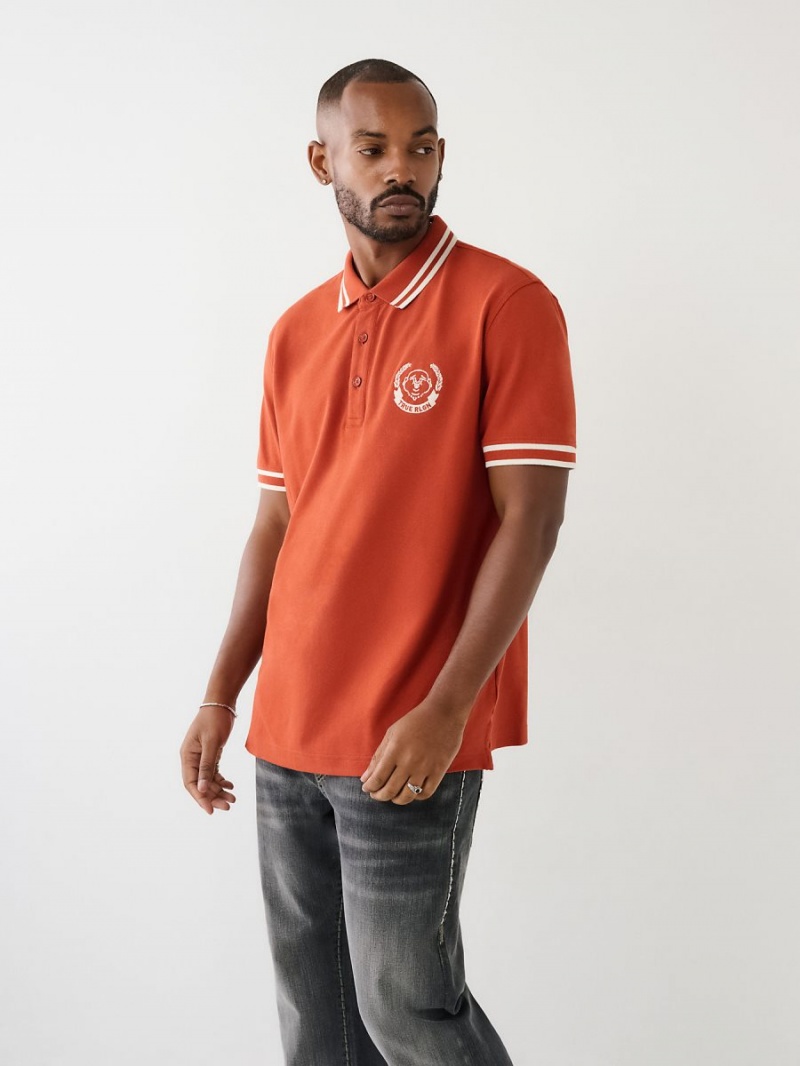 PICANTE True Religion Logo Polo Shirts | 6795-YGIKL