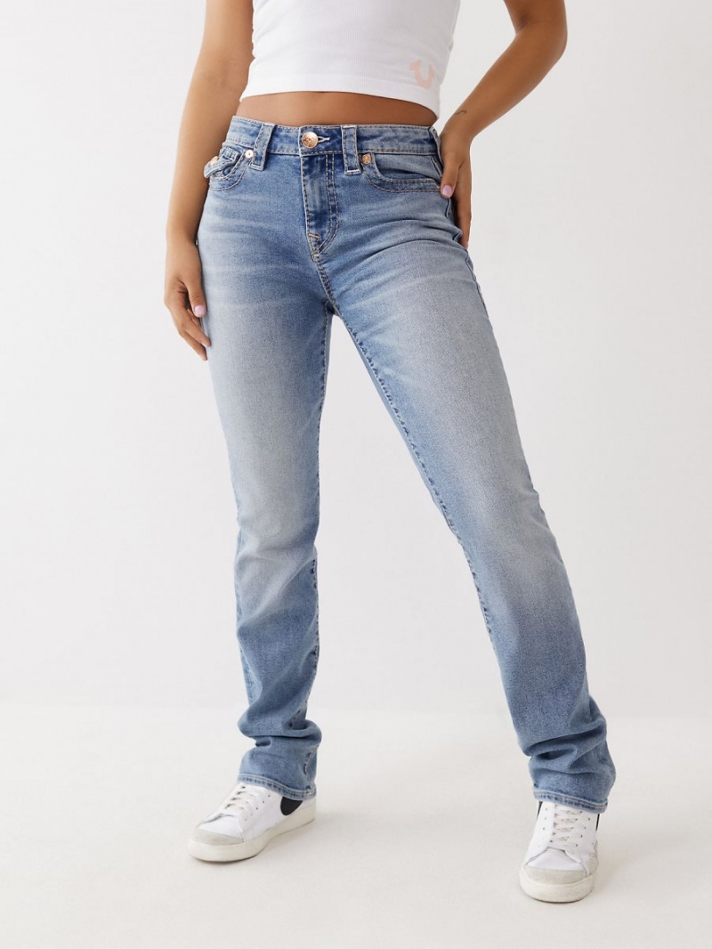 Peak Spot True Religion Billie Big T Stitch Straight Jeans | 7835-GRHUV