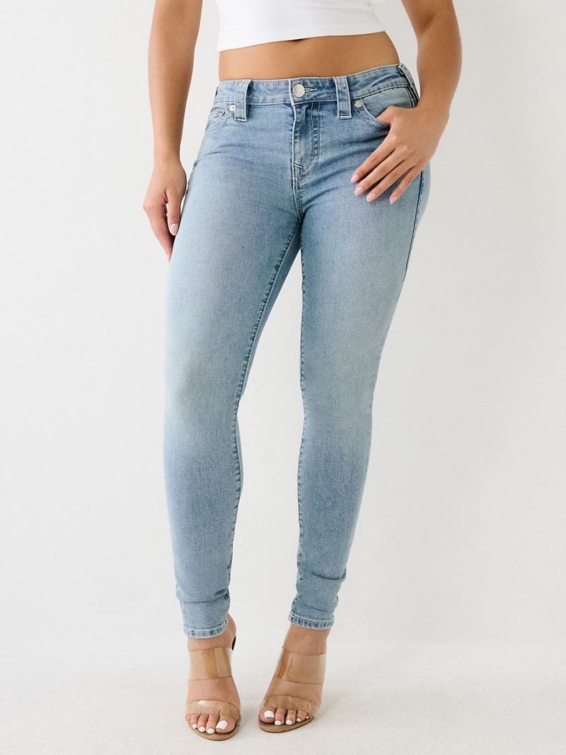 Peak Spot True Religion Jennie Mid Rise Curvy Skinny Jeans | 8562-DMWTH