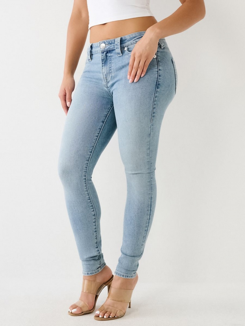 Peak Spot True Religion Jennie Mid Rise Curvy Skinny Jeans | 8562-DMWTH