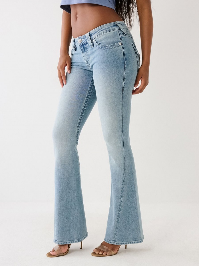 Peak Spot True Religion Joey Low Rise Flare Jeans | 3961-YCOTQ