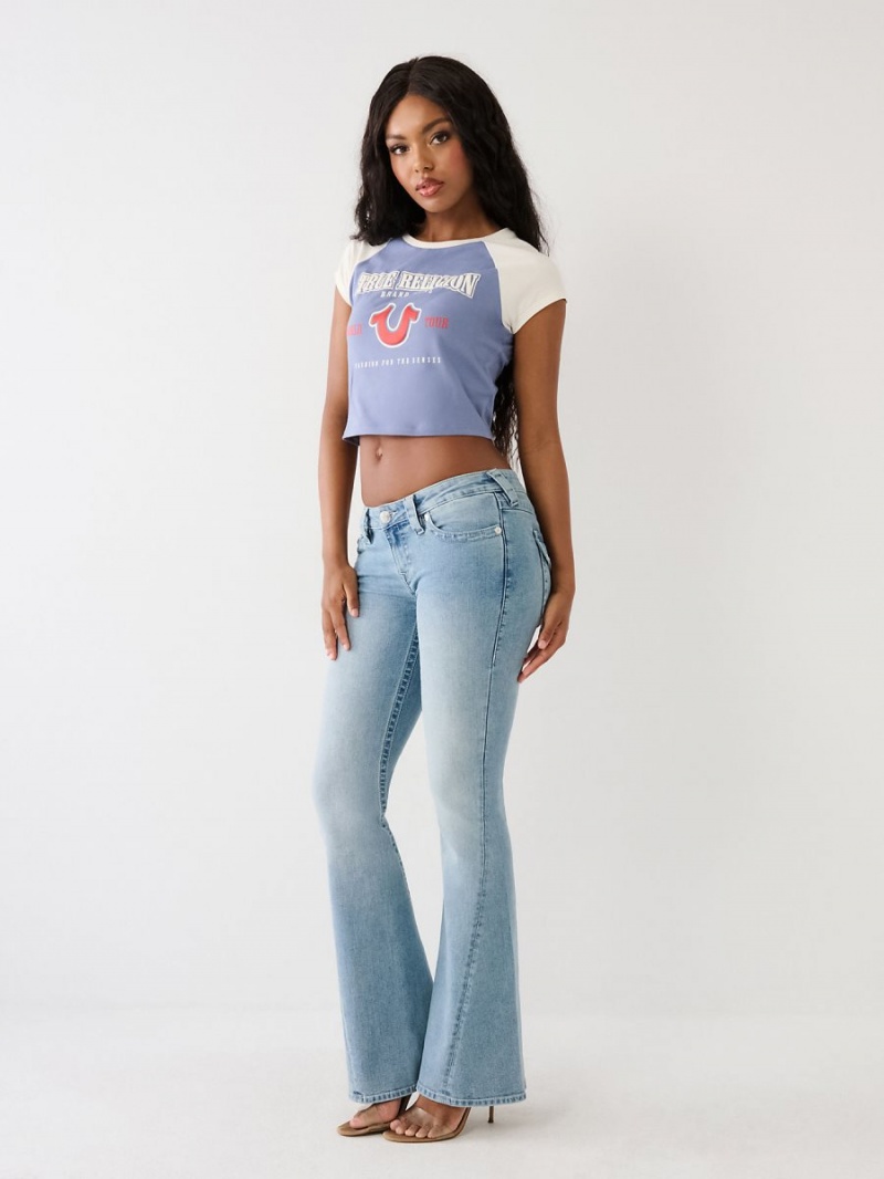 Peak Spot True Religion Joey Low Rise Flare Jeans | 3961-YCOTQ