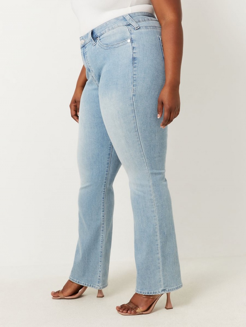 Peak Spot True Religion Plus Billie Mid Rise Straight Jeans | 6842-IKJPQ