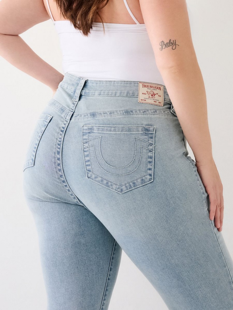 Peak Spot True Religion Plus Halle Mid Rise Super Skinny Jeans | 2931-SZEHF