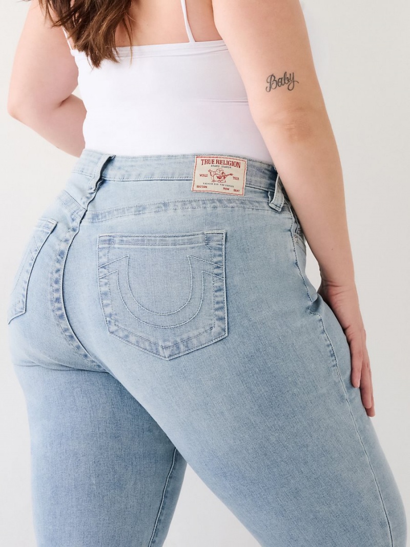 Peak Spot True Religion Plus Jennie Mid Rise Curvy Skinny Jeans | 7936-NAXEV