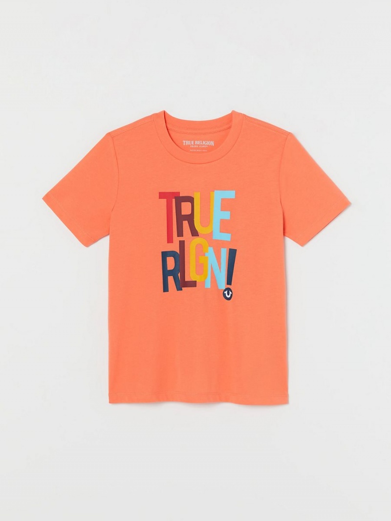 Persimmon True Religion Girls T Shirts | 7532-QNDWF