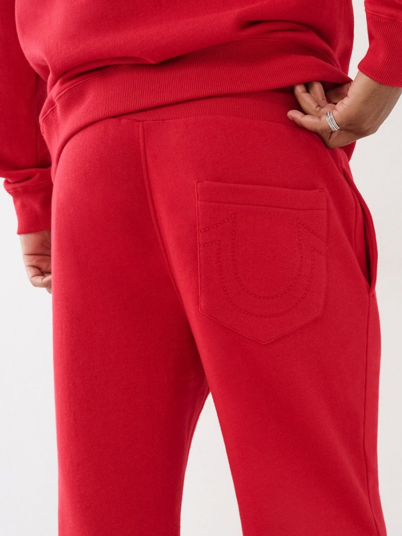 Red/Tangerine True Religion Logo Jogger | 3684-MKWPZ