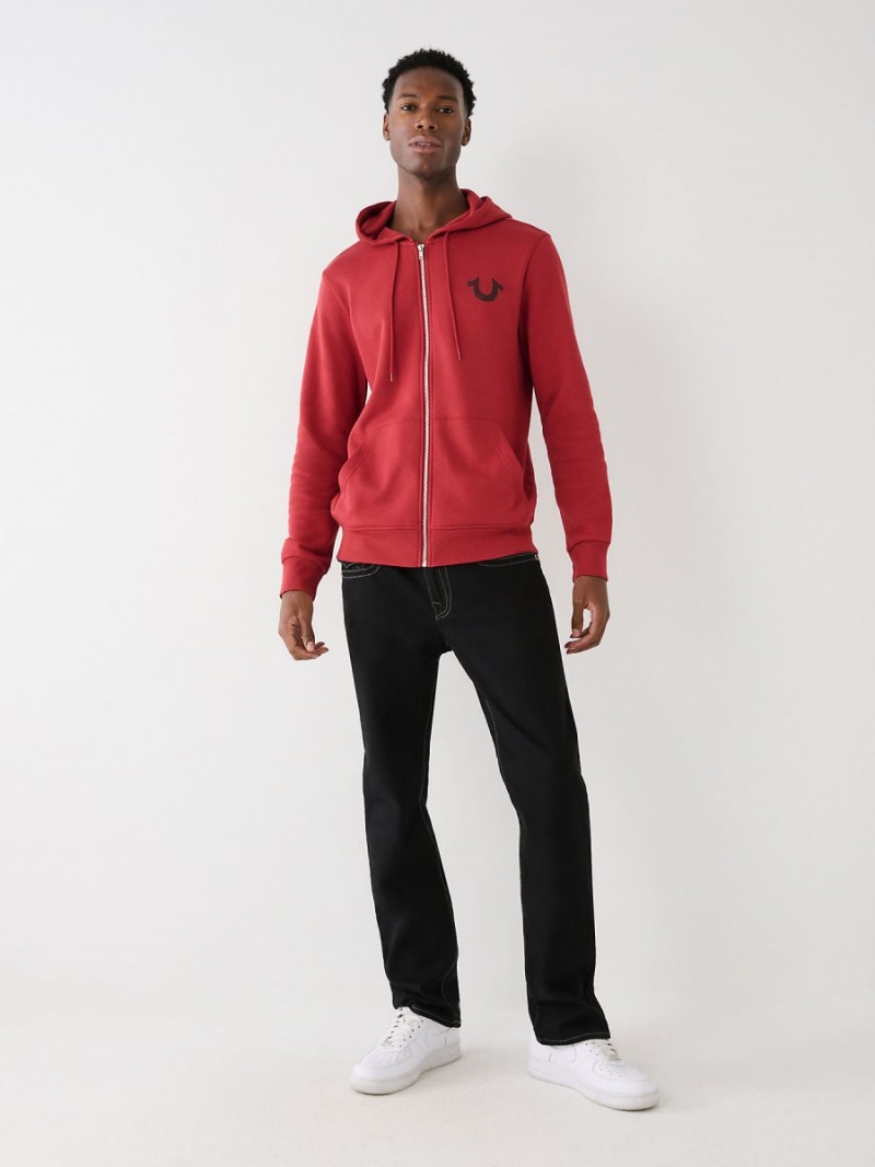 Red True Religion Logo Zip Hoodie | 1846-WBMXJ