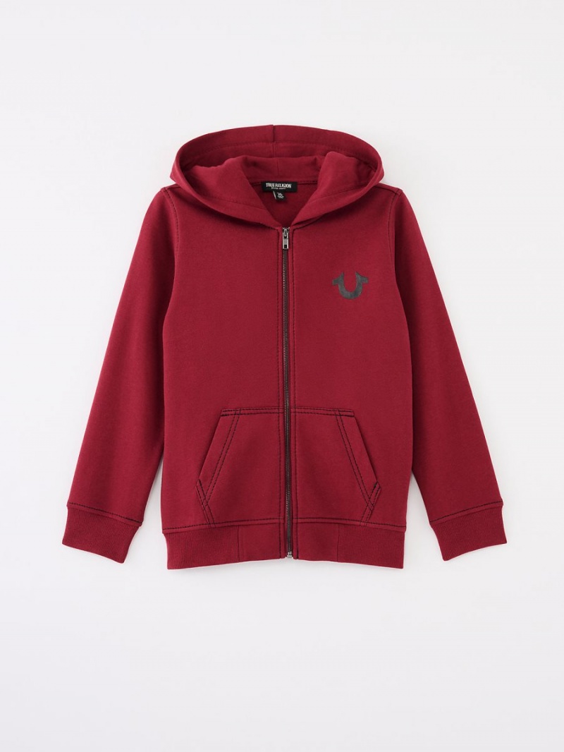 Redwood True Religion Boys Logo Zip Hoodie | 4139-CKNDP