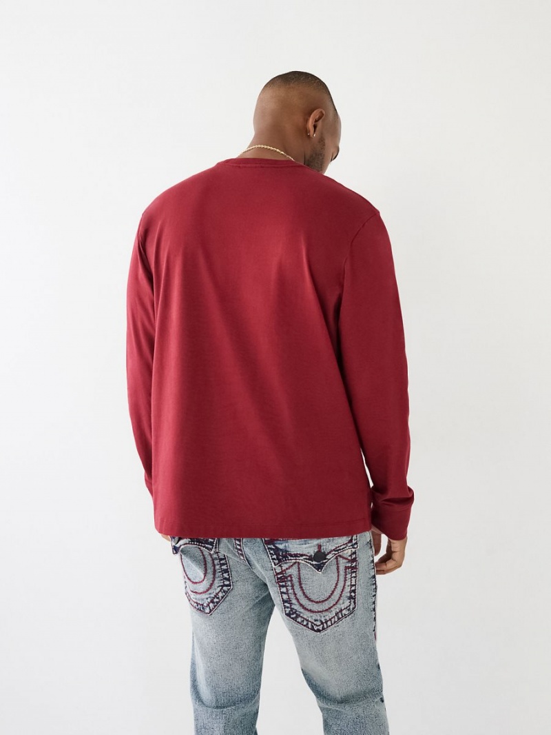 Redwood True Religion Long Sleeve Logo T Shirts | 9126-PLWRI