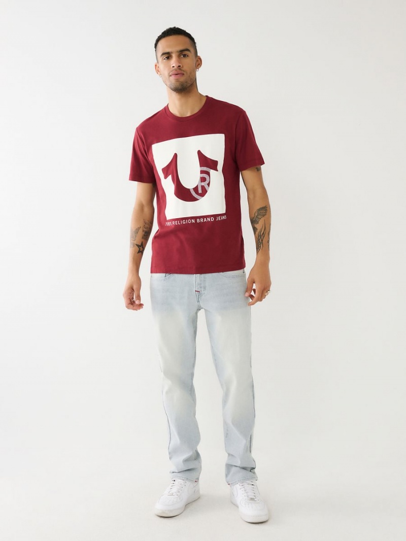 Redwood True Religion Studded Logo T Shirts | 9248-WBJVP