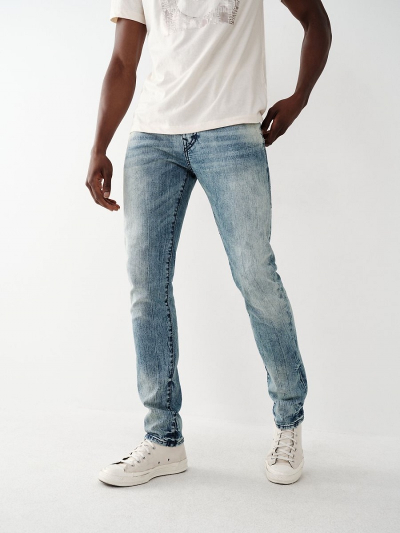 Rolling Light Wash True Religion Rocco Big T Skinny Jeans 32\