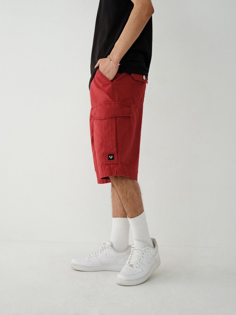 Ruby Red True Religion Cargo Shorts | 1298-WHLXE