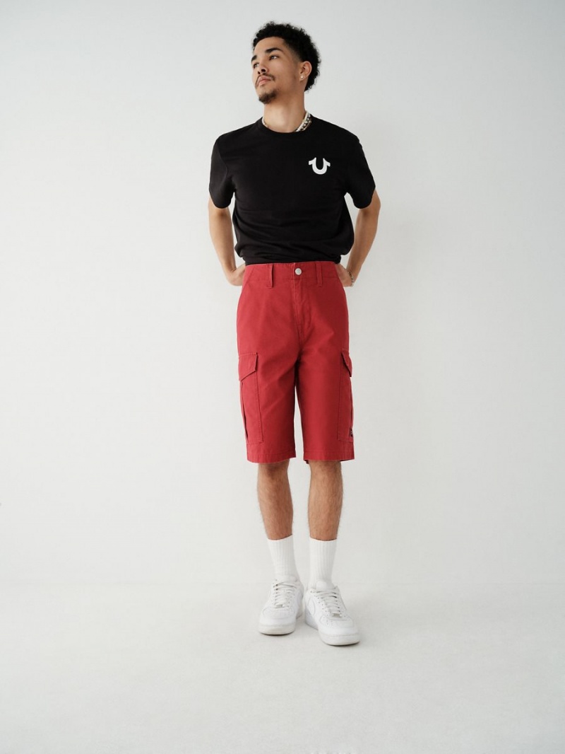 Ruby Red True Religion Cargo Shorts | 1298-WHLXE