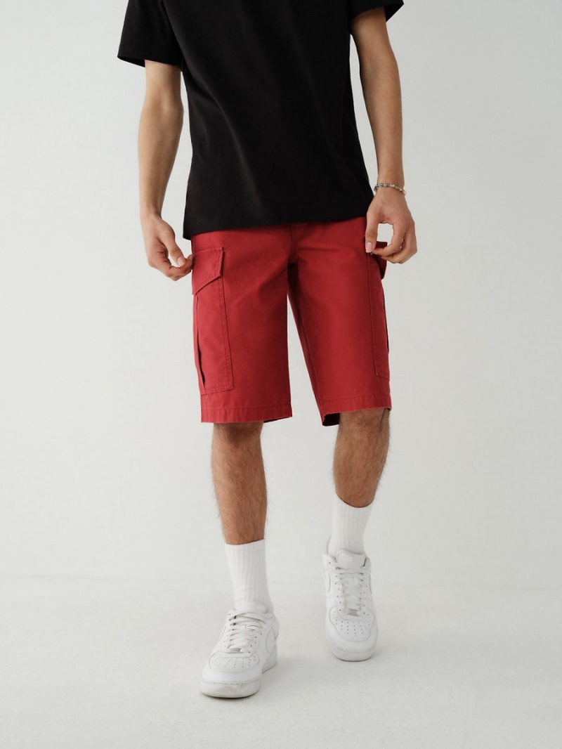 Ruby Red True Religion Cargo Shorts | 1298-WHLXE