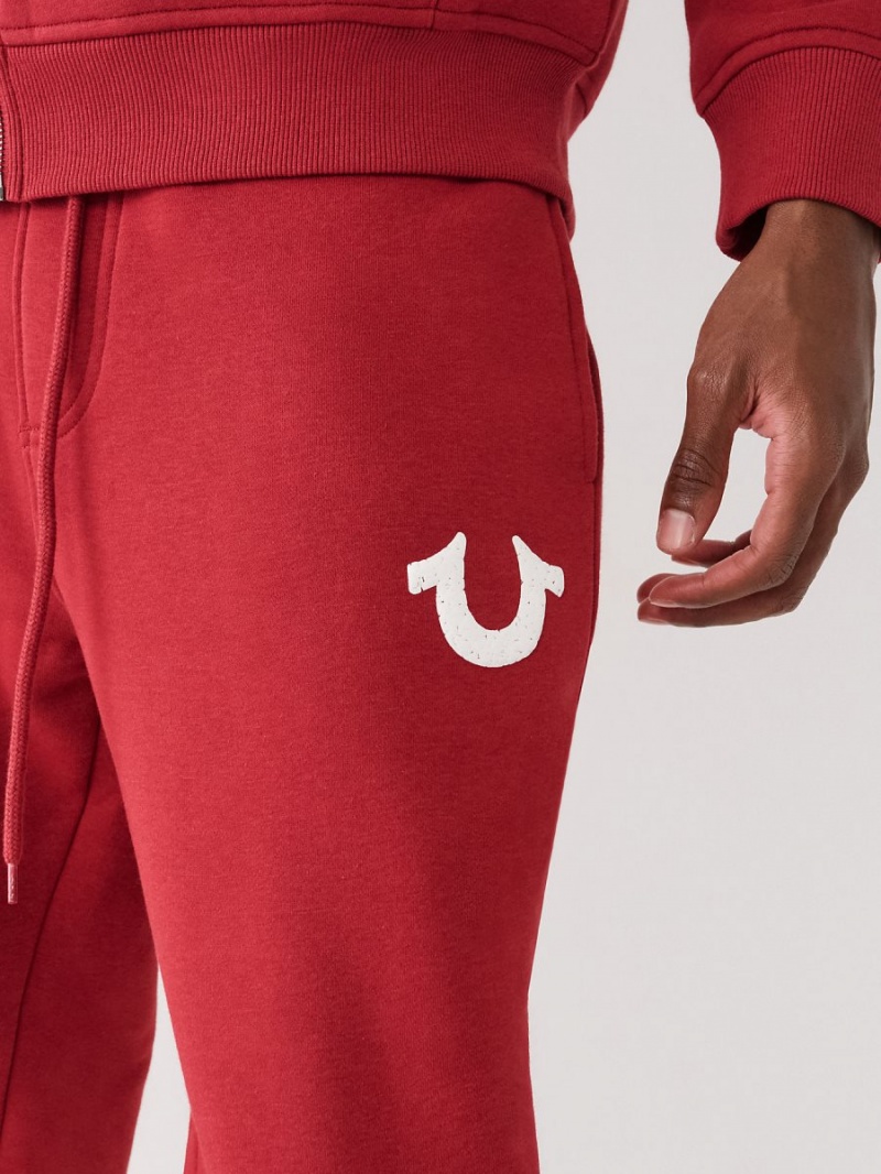 Ruby Red True Religion Logo Jogger | 1390-WSGUI