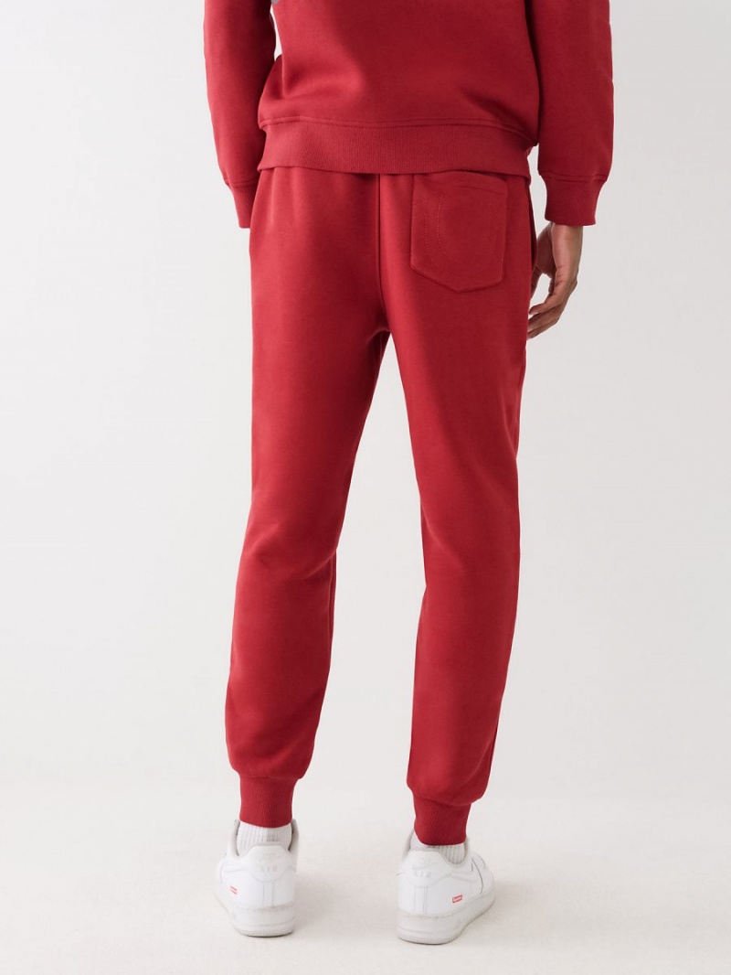 Ruby Red True Religion Logo Jogger | 1390-WSGUI