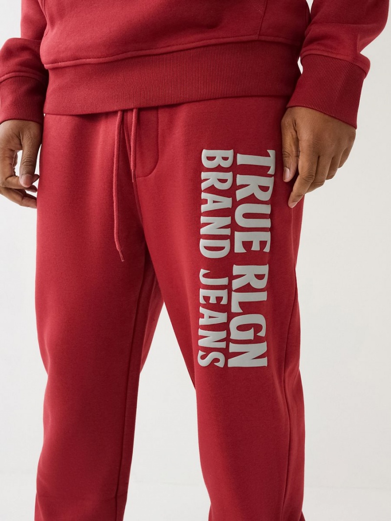 Ruby Red True Religion Puff Trbj Jogger | 0378-MHRCQ