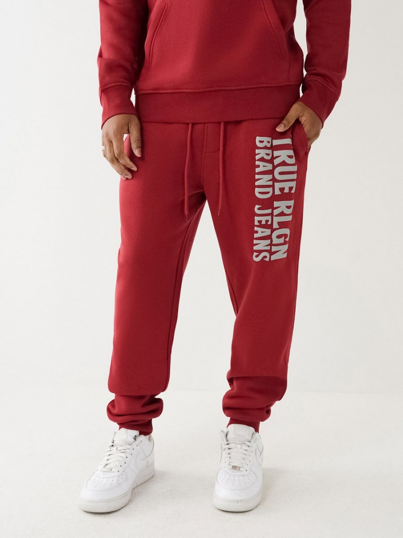 Ruby Red True Religion Puff Trbj Jogger | 0378-MHRCQ