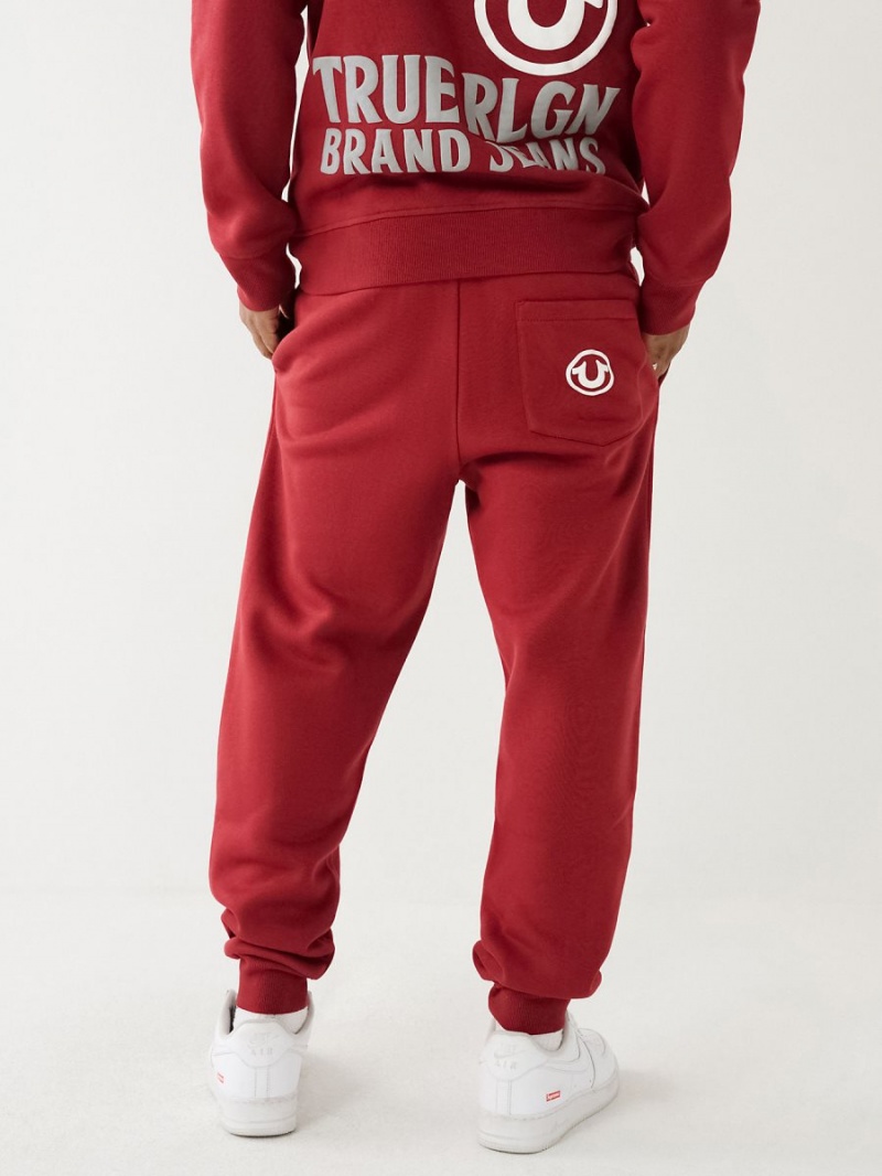 Ruby Red True Religion Puff Trbj Jogger | 0378-MHRCQ