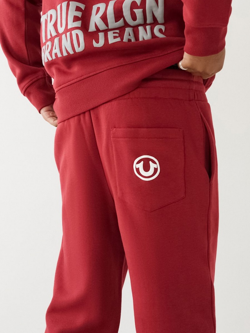 Ruby Red True Religion Puff Trbj Jogger | 3568-GYIVZ