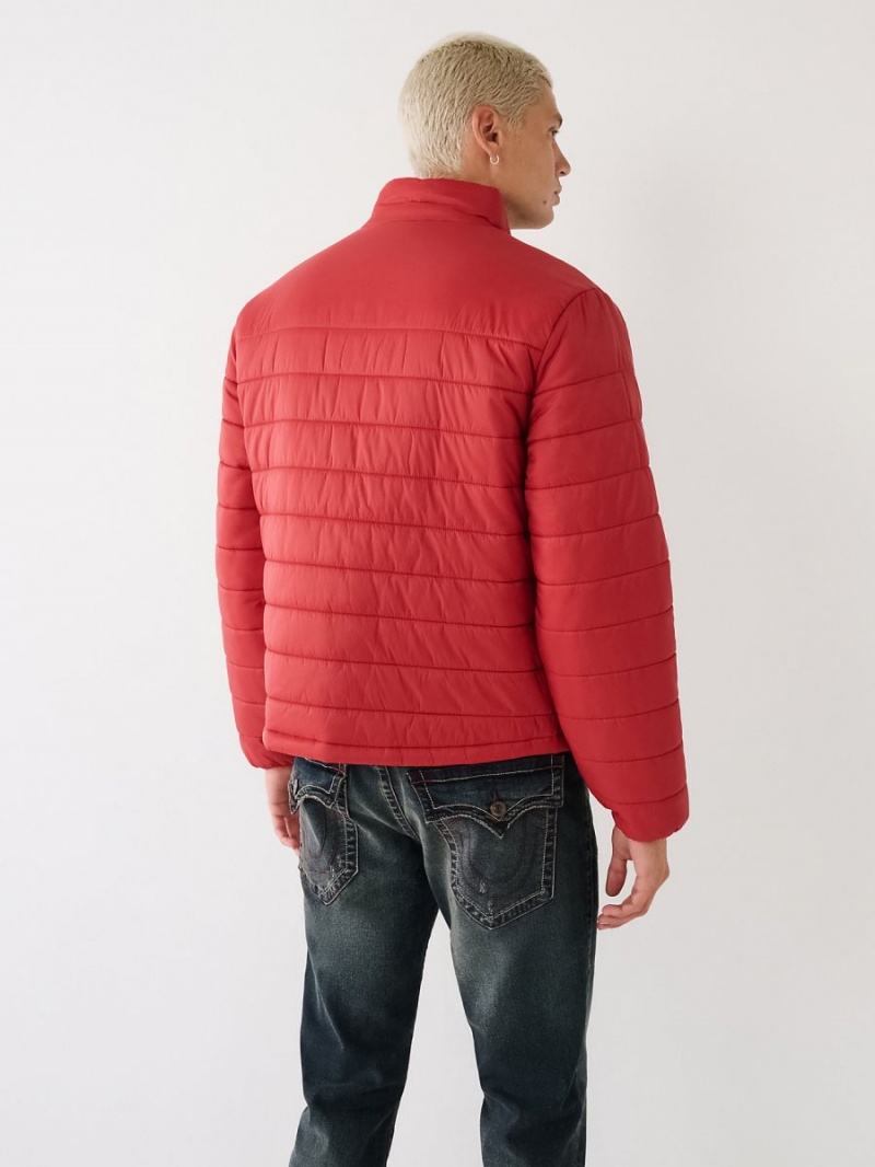 Ruby Red True Religion Puffer Jacket | 4382-OVALR