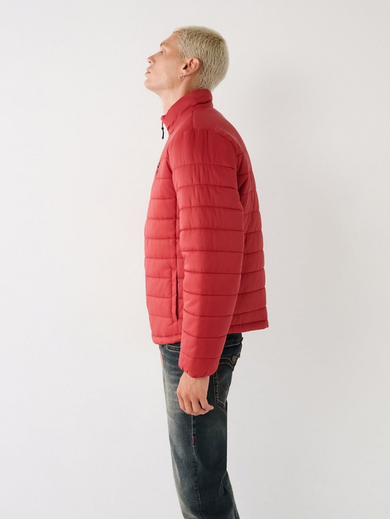 Ruby Red True Religion Puffer Jacket | 4382-OVALR