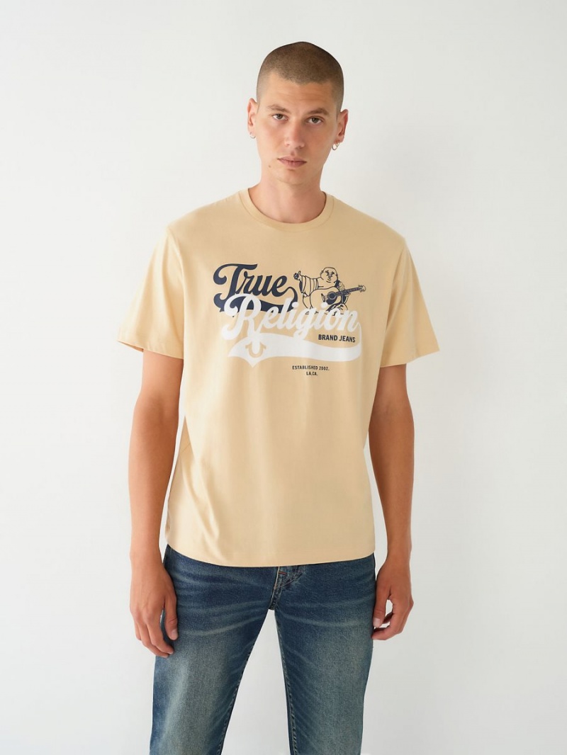 SEMOLINA True Religion Buddha Relaxed T Shirts | 7589-GETSM