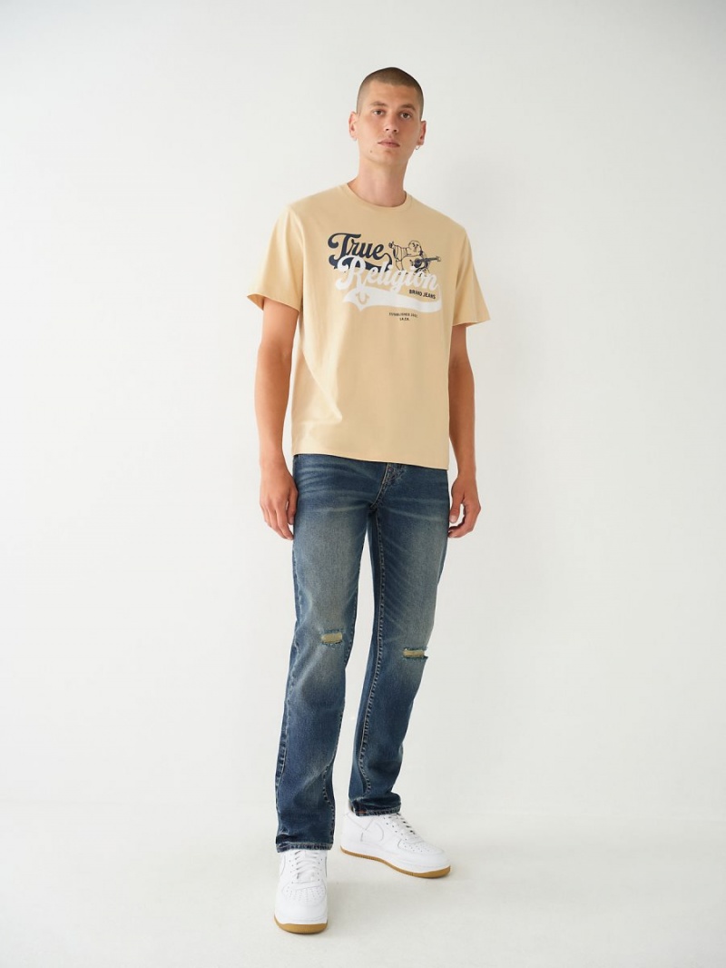 SEMOLINA True Religion Buddha Relaxed T Shirts | 7589-GETSM