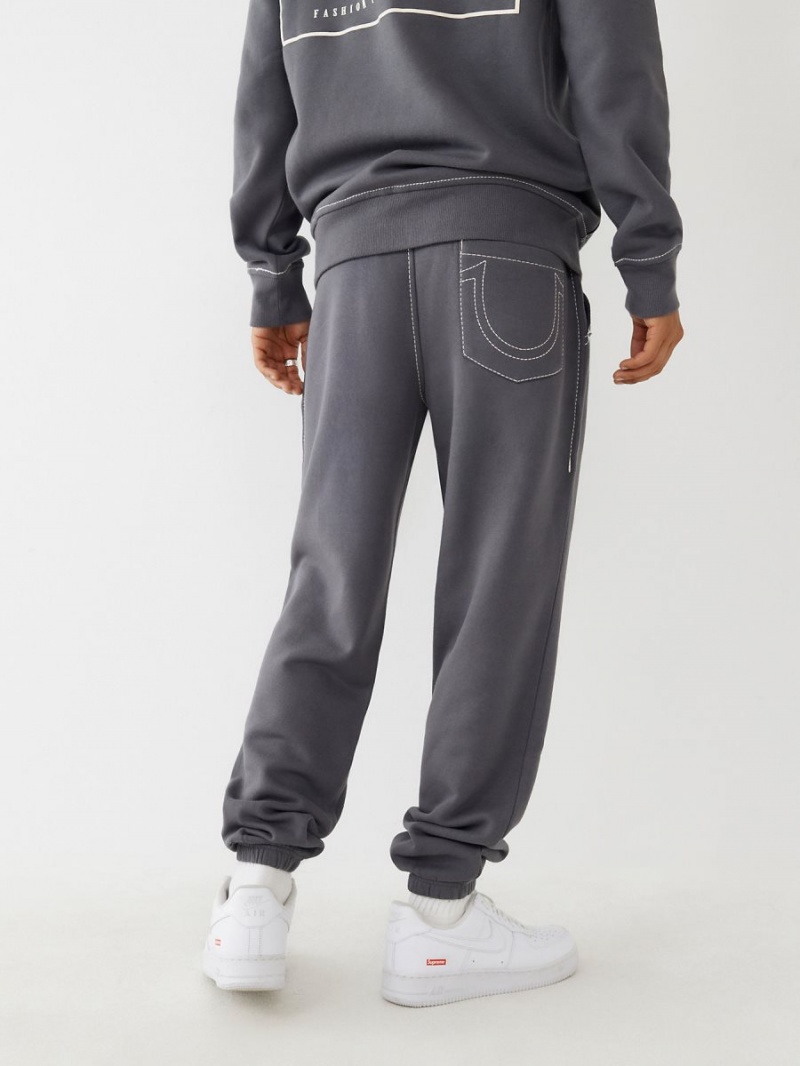 Steel True Religion Big T Logo Jogger | 6243-ZSOPF