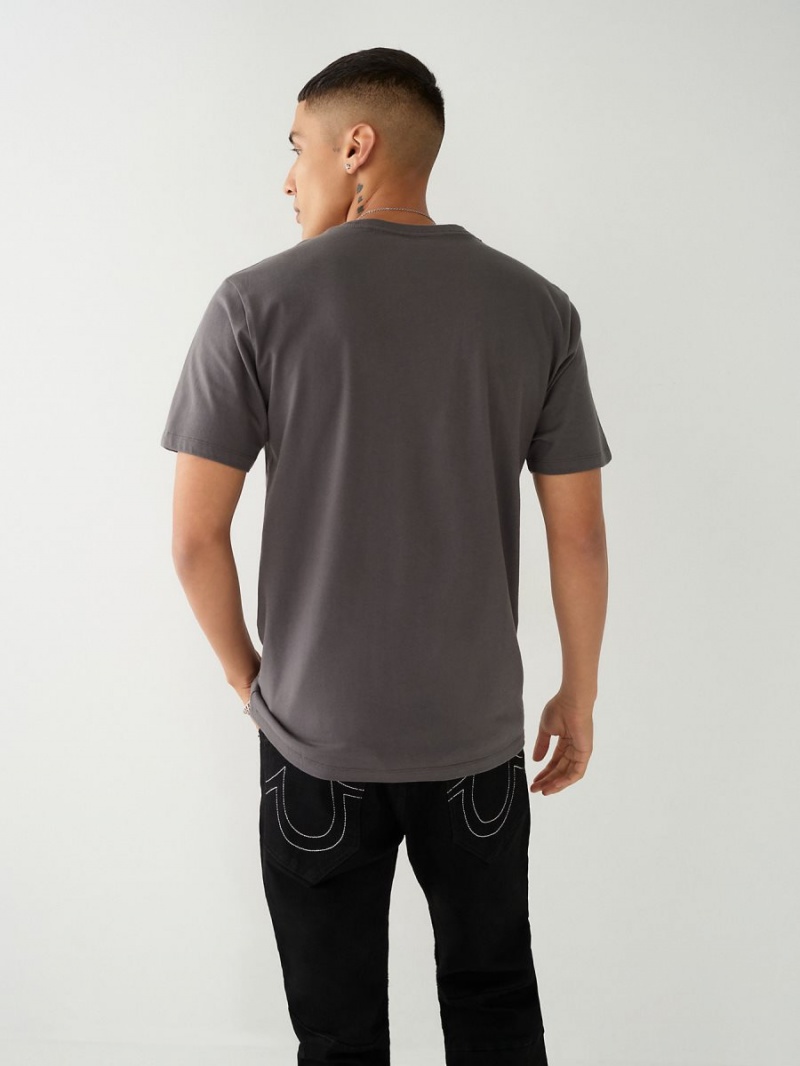 Steel True Religion Buddha Logo T Shirts | 2163-BOKXW