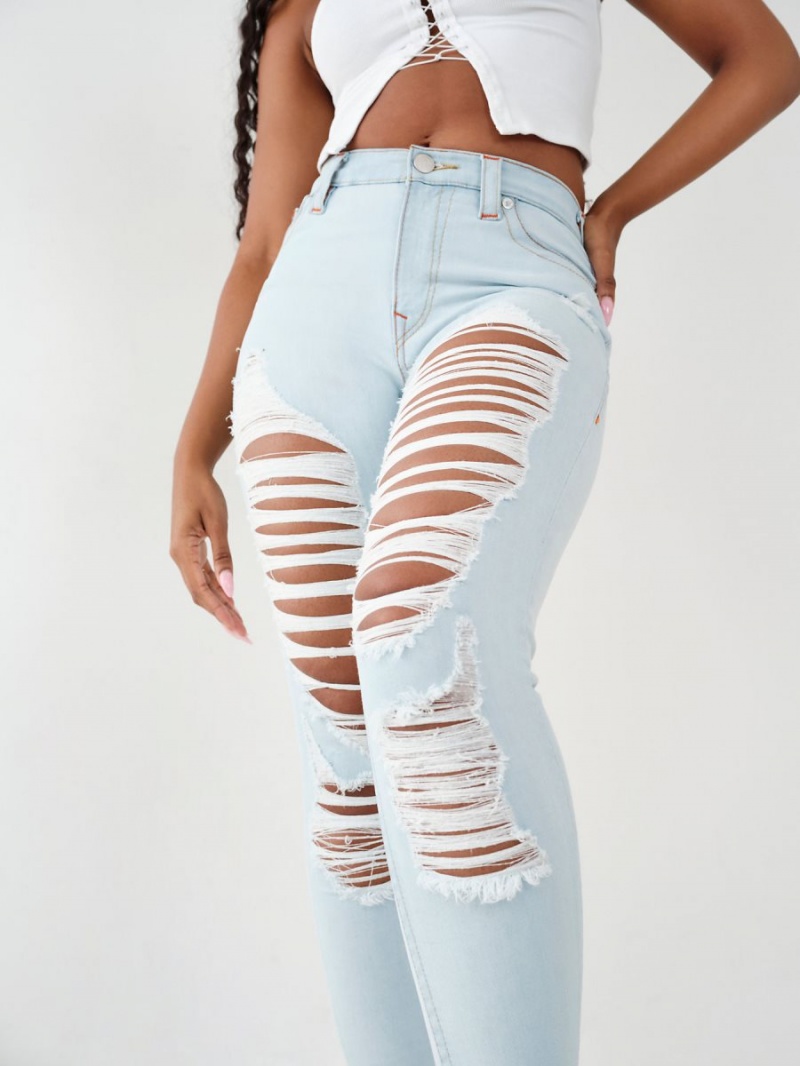 Stellar Light Destroy True Religion Jennie High Rise Curvy Skinny Jeans | 3205-ASQOF